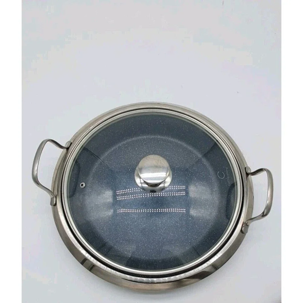 Curtis Stone DuraPan 14 Inch nonstick multipurpose pan With Lid